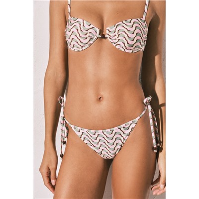 Braga bikini basileña estampado geométrico