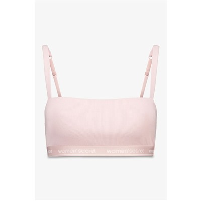 Top sin costuras algodón rosa