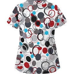 UA Round Up White Fashion Print Top