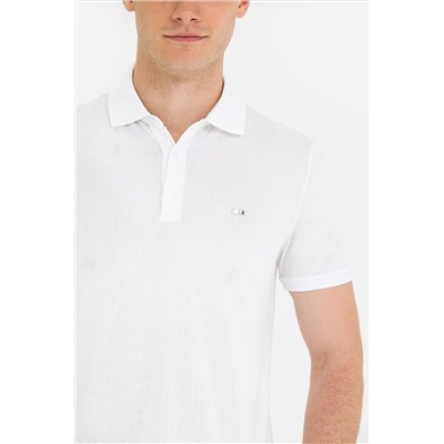 Erkek Beyaz Polo Yaka Tişört