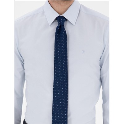 Açık Mavi Slim Fit Uzun Kollu Basic Gömlek