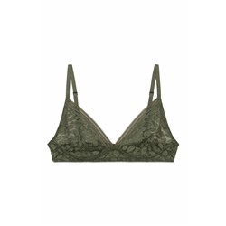 Sujetador trinagular NATURAL encaje kaki
