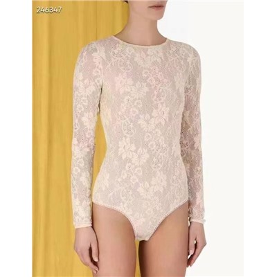 Zimmermann сетчатый кружевной топ с длинными рукавами и цветочным узором, черный, абрикосовый, белый, S-XL, [размер L; обхват груди 86, длина рукава 60, длина платья 75]