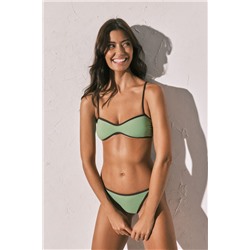 Braga bikini basileña tira verde