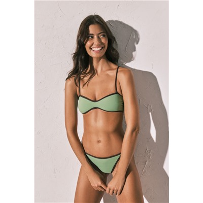 Braga bikini basileña tira verde