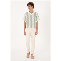 Erkek Ekru Jean Pantolon