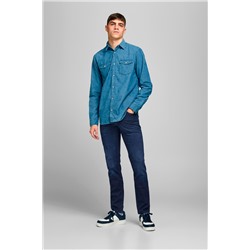 Vaquero slim fit de algodón orgánico Azul
