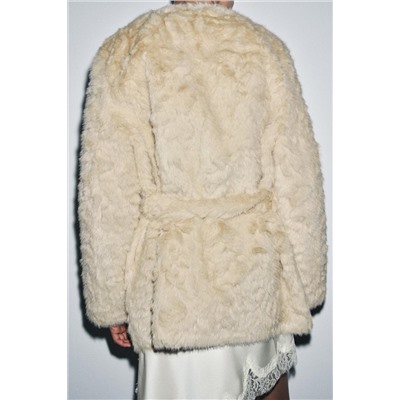 ABRIGO EFECTO PELO CINTURÓN ZW COLLECTION