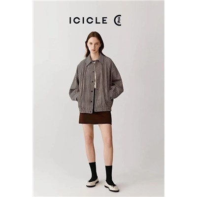 Модная куртка с клетчатыми лацканами и регланами ICICL*E ОРИГИНАЛ!