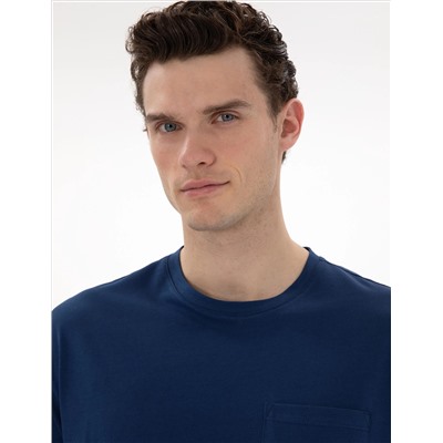 Açık Lacivert Comfort Fit Basic Tişört