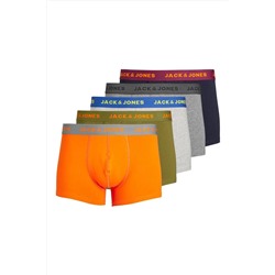 Jack & Jones JACSOLID CONTRAST TRUNKS 5 PACK 5'li Renkli Boxer Set