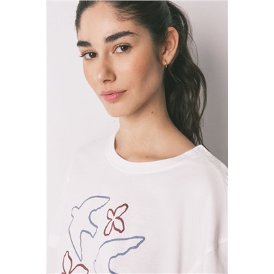 Camiseta manga corta 100% algodón blanco