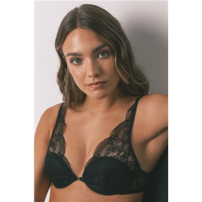Sujetador INTUITIVE  halter relleno encaje negro