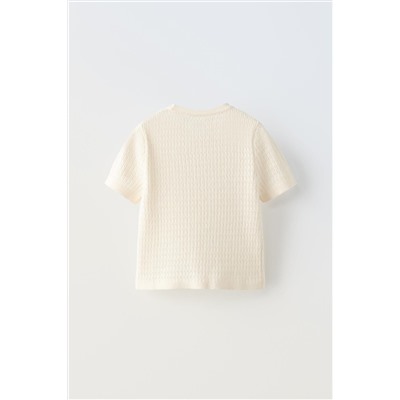POINTELLE KNIT TOP