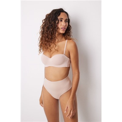 Tanga alta reductor y push up nude