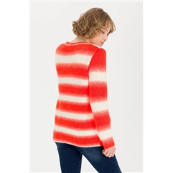 Kadın Nar Çiçeği Bisiklet Yaka Kazak