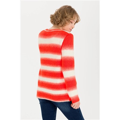 Kadın Nar Çiçeği Bisiklet Yaka Kazak