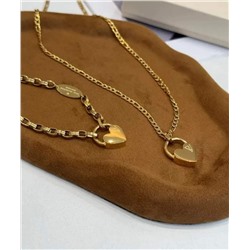 Комплект Pau*l Valentin*e из подвески и браслет покрытый настоящим золотом  Экспорт в Германию