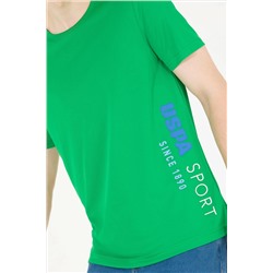 Erkek Elma Yeşili Bisiklet Yaka Tişört