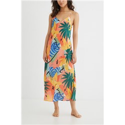 Camisón largo tirantes estampado