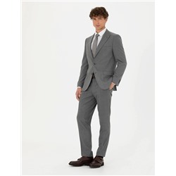 Gri Ekstra Slim Fit Takım Elbise