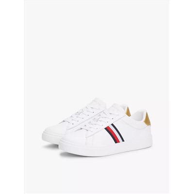 Signature Stripe Leather Court Sneaker Women