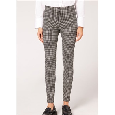 Skinny Soft Touch-Leggings mit Reißverschluss