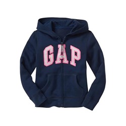 Kids Gap Logo Zip Hoodie In Fleece