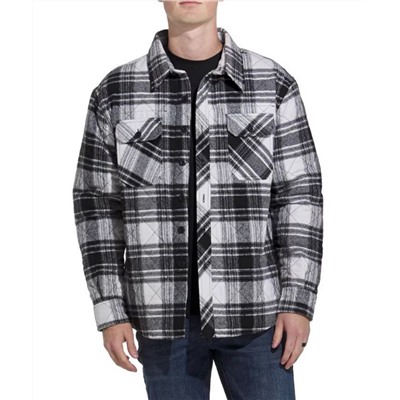 Мужская стеганая хлопковая теплая свободная повседневная рубашка