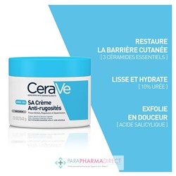 Cerave SA Crème Anti-Rugosités - Peaux Sèches, Rugueuses & Squameuses 340g