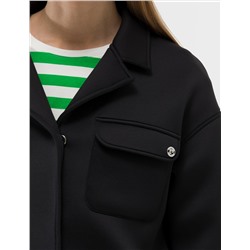 Siyah Regular Fit Örme Ceket