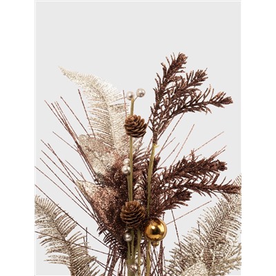 Ветка декоративная, 75 см, пенопласт, Золотые шары, Interior natural