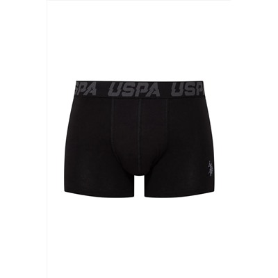 U.S. Polo Assn. U.S. Polo Assn. Erkek Siyah - Antrasit -Baskılı 3 lü Kutulu Boxer - Çoklu Renk - BATDN80D49Y6T
