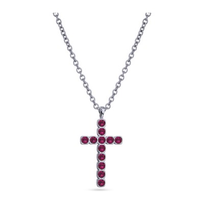 Кулон Теннис (кристаллы SW фуксия 4мм; покрытие родий) 50-55см, Есть комплект