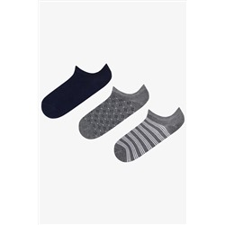 Penti Erkek Square 3lü Sneaker Çorap