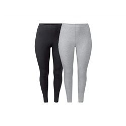 ESMARA® Damen Leggings, 2 Stück, mit normaler Leibhöhe