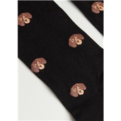 Kurze Herren-Baumwollsocken mit Pets-Print
