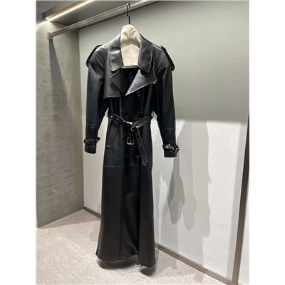 Кожаный плащ из овчины люкс