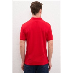 Erkek Kırmızı Basic Polo Yaka Tişört
