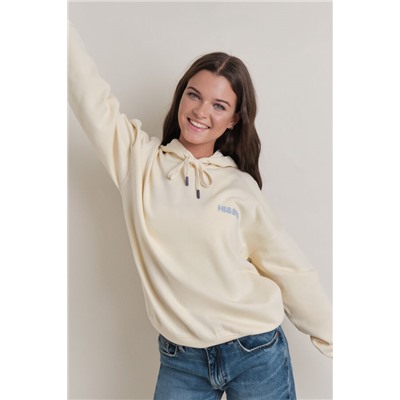 Sudadera capucha felpa amarillo