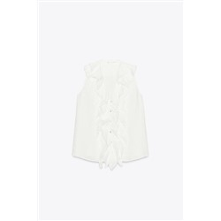 LINEN RUFFLE SHIRT ZW COLLECTION