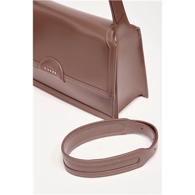 GUESS Bandolera de piel Isa - Marrón