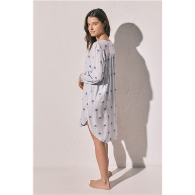 Camisola corta rayas palmeras