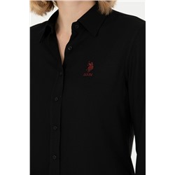 Kadın Siyah Uzun Kollu Gömlek