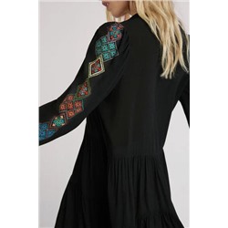 Vestido mangas étnicas