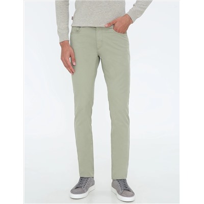 Su Yeşili Slim Fit Kanvas Pantolon