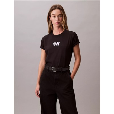 Monogram Logo Graphic Slim T-Shirt