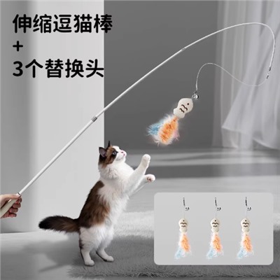 Игрушка для кошек. В комплекте 3 дополнительные рыбки