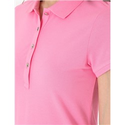 Pembe Regular Fit Pamuklu Polo Yaka Basic Tişört
