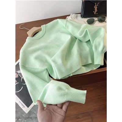 Женский пуловер Pimki*e нежных зефирных цветов с круглым вырезом, экспорт в Францию